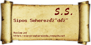 Sipos Seherezádé névjegykártya