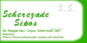 seherezade sipos business card
